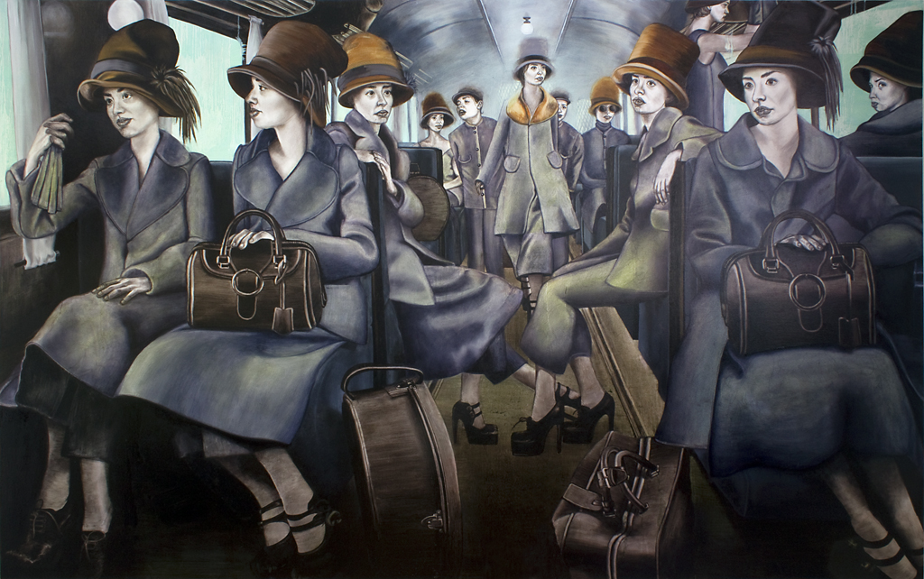 Chorus Effect, 5 X 8 ft., Oil on Canvas, 2014