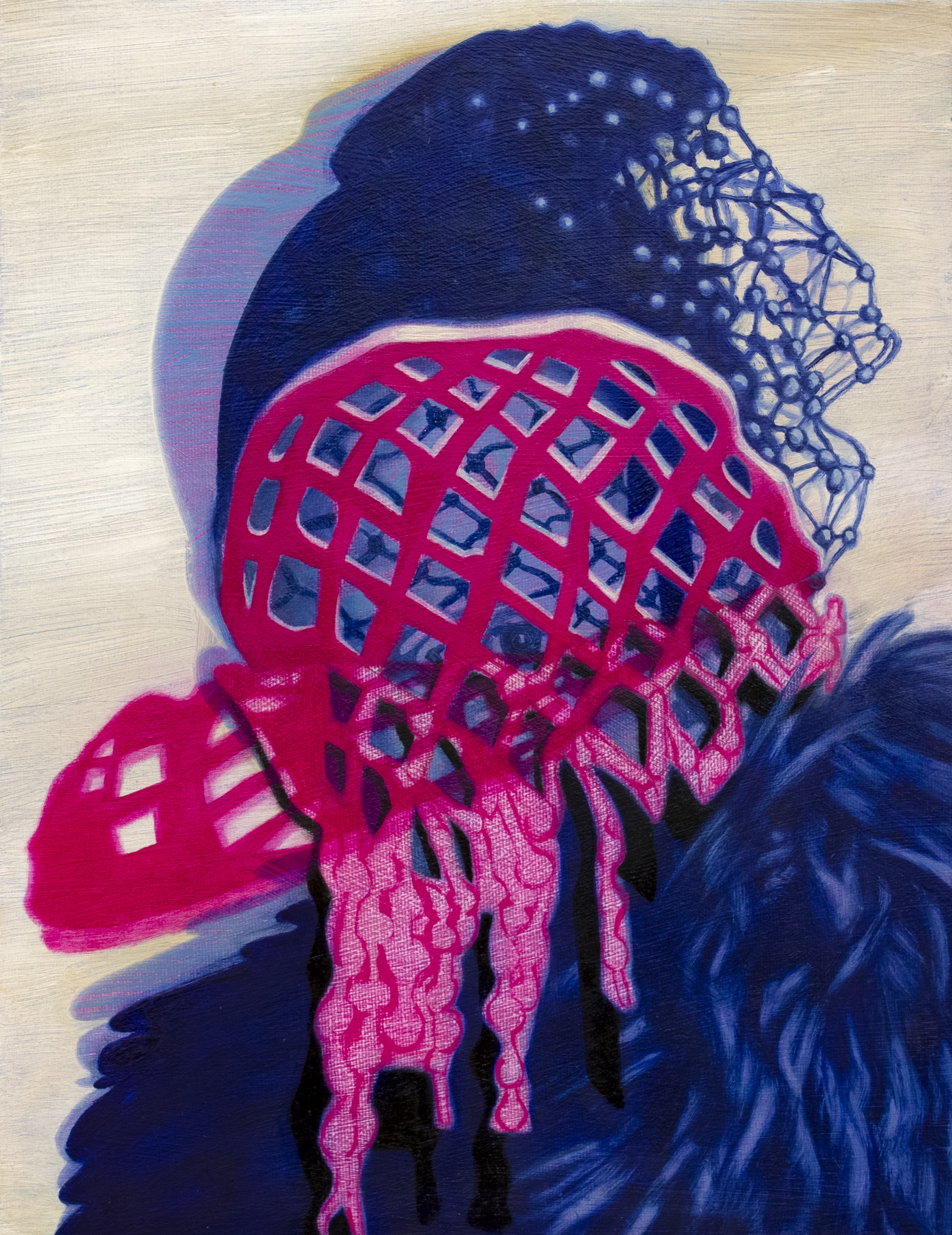 Flay, Acrylic and Oil on Canvas, 11" x 14", 2019