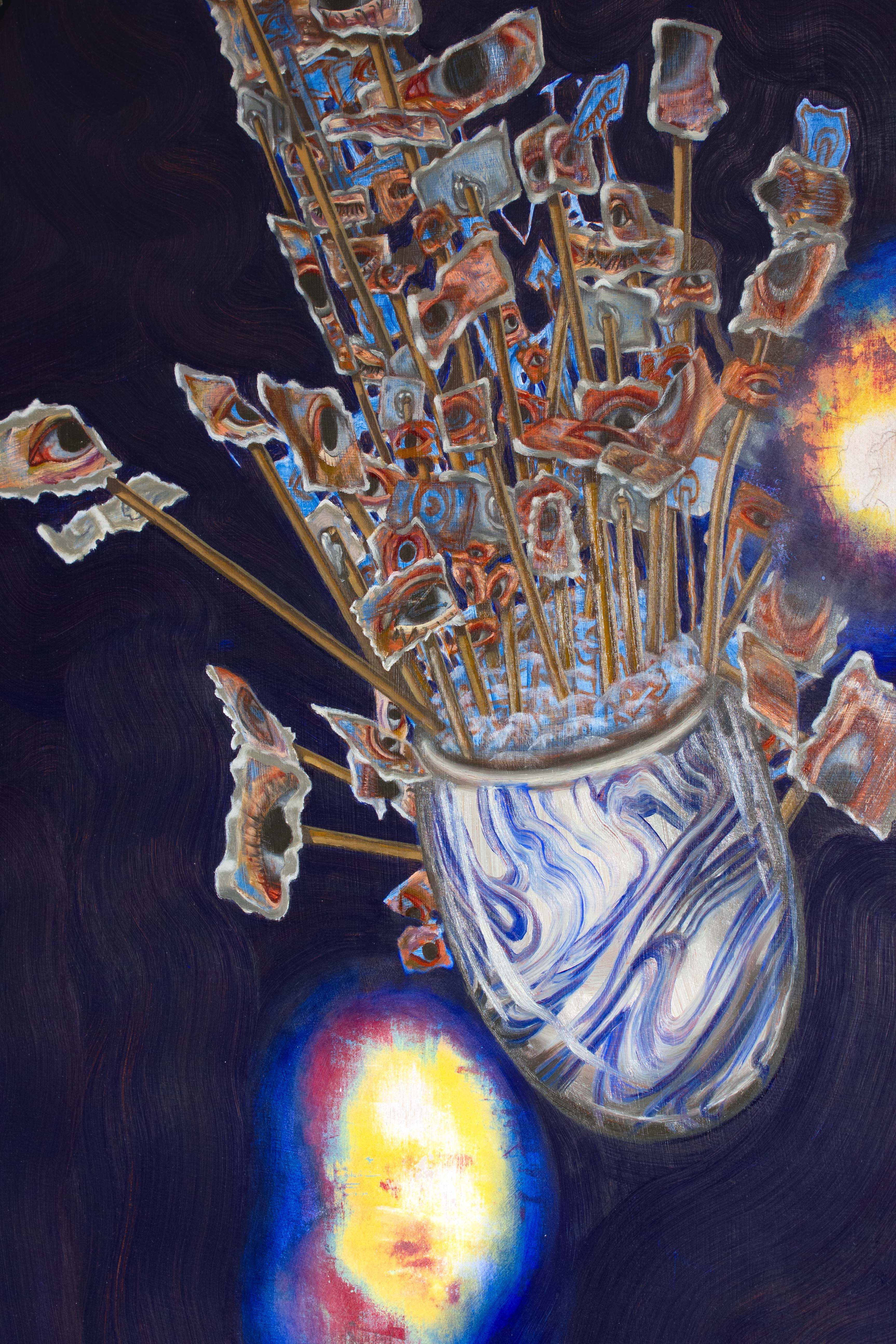 Inhibition Breeding: an installation for a small room - painting table surface